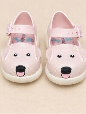 Mini Melissa Play Step Puppy Dog Mary Jane Shoes Pink Toddler Size 6